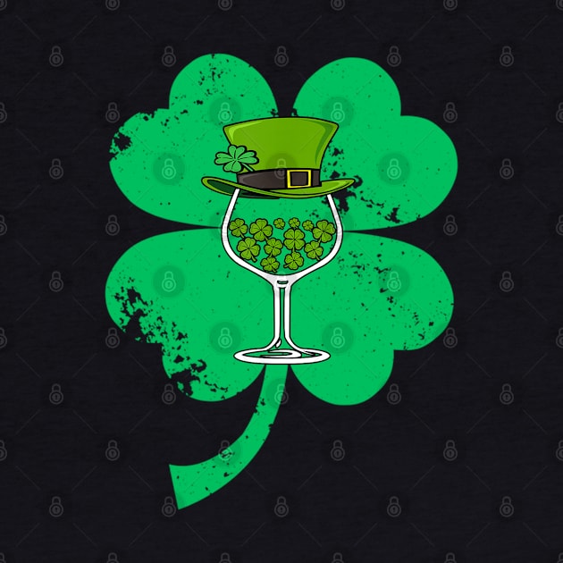 St Patrick Leprechaun Hat Wine Glass Shamrock by cedricchungerxc